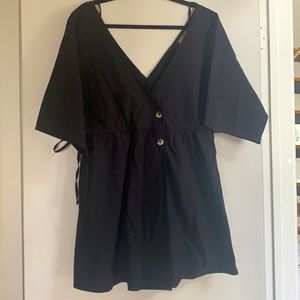 ASOS structured dress with button detail